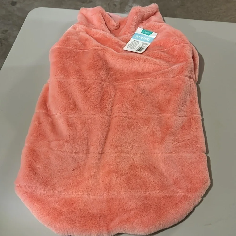Frisco pink fur coat for dog